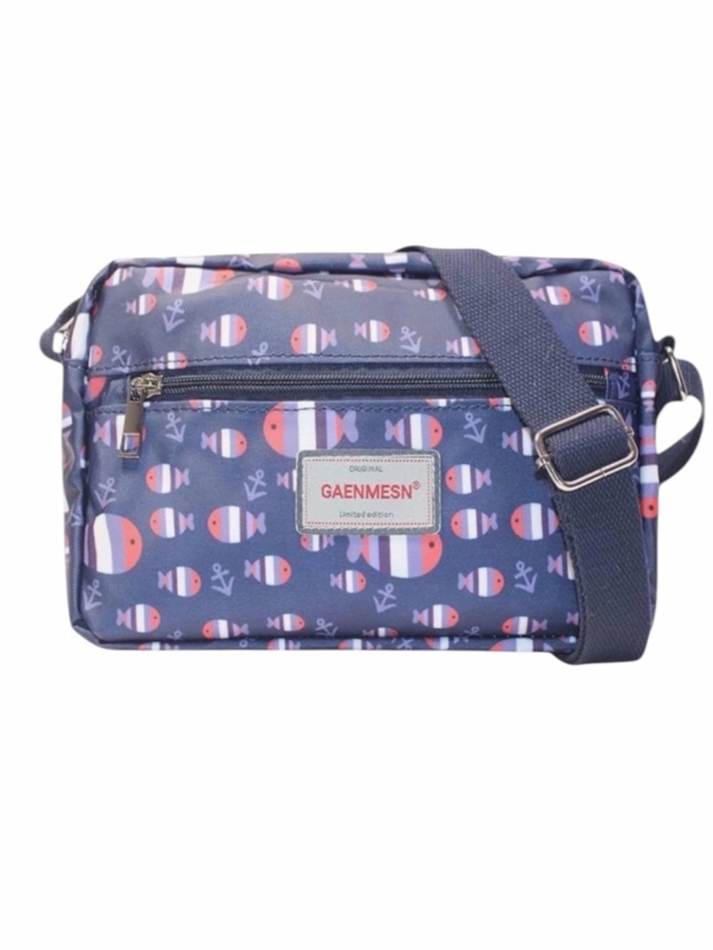 Limited Edition Blue Fish Pattern Crossbody Bag New